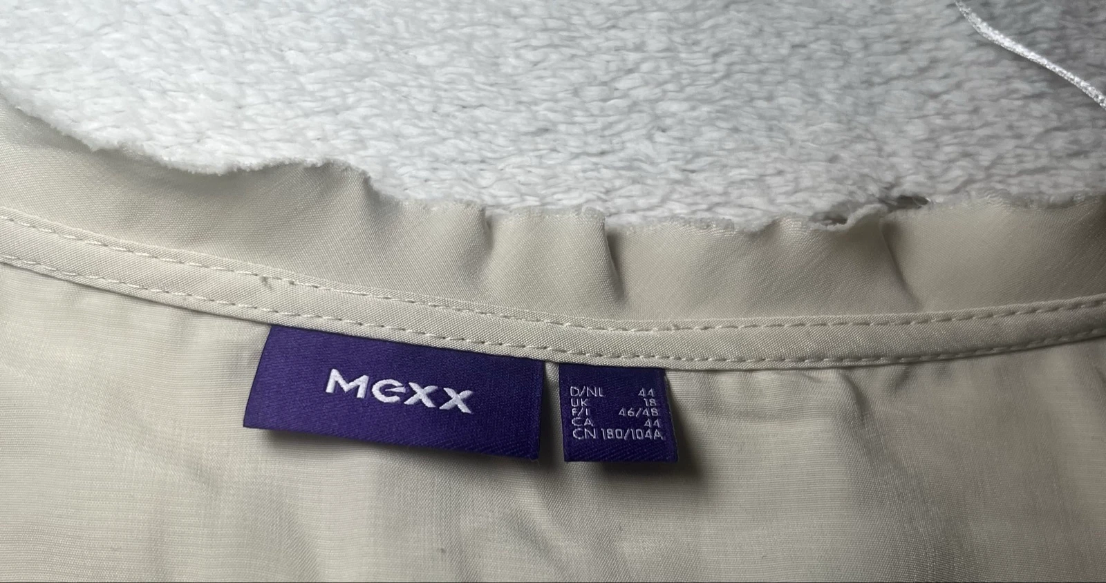 Mexx tweemateriaal jurk beige en grijs geruit maat 46 – photo 7